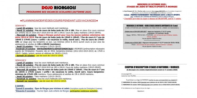 Image de l'actu 'PROGRAMME DES VACANCES DE LA TOUSSAINT'